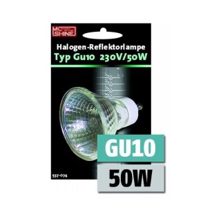 Halogen-Reflektorlampe 230V, 50W, 50mm Ø Sockel GU10, Sicherheitsglas