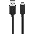 goobay - USB 2.0 Hi-Speed-Kabel, schwarz, 1 Meter