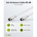 F-Quick SAT-Anschlusskabel (80 dB), doppelt geschirmt