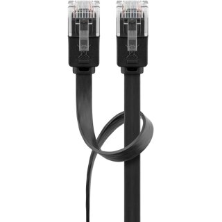 CAT 6 Flach-Patchkabel, U/UTP, schwarz