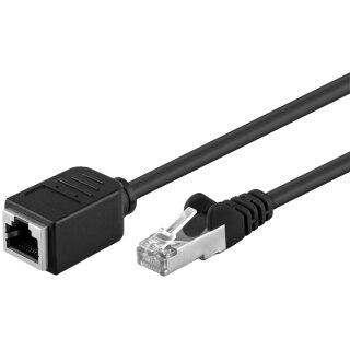 CAT 5e Verlängerungskabel, F/UTP, schwarz, 2 m