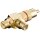 Cinch-Y-Adapter, Stecker zu 2x Buchse, Goldausführung, rot