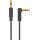 Audio Verbindungskabel AUX, 3,5 mm stereo 3-pol., slim, CU, abgewinkelt, 1,5 m