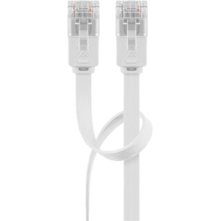 CAT 5e Flach-Patchkabel, U/UTP, weiß