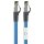 RJ45 (CAT 6A, 500 MHz) Patchkabel mit CAT 8.1 S/FTP Rohkabel, blau