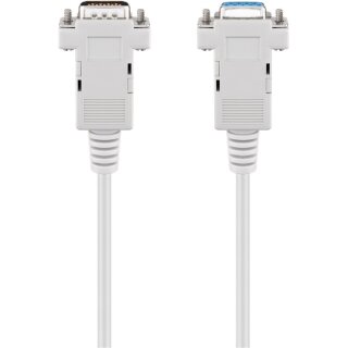 D-SUB 9 pin Verlängerungskabel, Stecker/Buchse, seriell 1:1