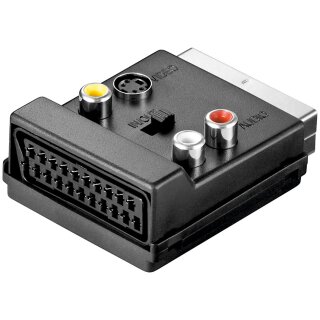 Scart zu Composite Video und S-Video Adapter, IN/OUT, mit Scart-Durchleitung