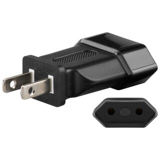 Netzadapter Euro auf US, Schwarz