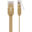 CAT 6 Flach-Patchkabel, U/UTP, hellbraun