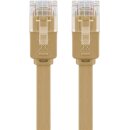 CAT 6 Flach-Patchkabel, U/UTP, hellbraun