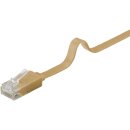 CAT 6 Flach-Patchkabel, U/UTP, hellbraun
