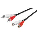 Stereo-Verlängerungskabel 2x Cinch