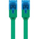 CAT 6A Flach-Patchkabel, U/UTP, grün