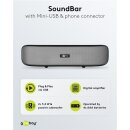 SoundBar - Stereo-Lautsprecher mit Plug & Play und AUX-Eingang