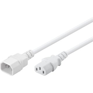 Kaltgeräte Verlängerungkabel, 3 m, Weiß