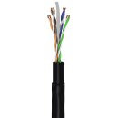 CAT 6 Outdoor Netzwerkkabel-Set, U/UTP, schwarz