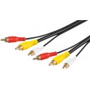 Composite Audio-Video-Anschlusskabel, 3x Cinch mit RG59-Videoleitung