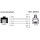 Telefonkabel (Modularkabel/Westernkabel) - 3 Meter - Kupferkaschierter Aluminiumleiter (CCA), RJ45-Stecker (8P4C) > RJ11/RJ14-Stecker (6P4C)