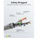 CAT 6A Netzwerkkabel, S/FTP (PiMF), grau