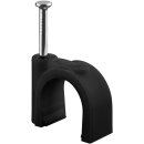 goobay - Kabelschelle 14 mm, schwarz - Befestigung für Kabel mit Durchmesser bis 14 mm -100 Stk. in Box