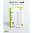 5er-Set weiße LED-Echtwachs-Stabkerzen, inkl. Fernbedienung