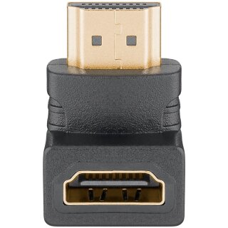 HDMI™-Winkeladapter 270° vertikal, 8K @ 60 Hz, vergoldet