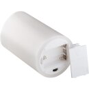 LED Echtwachs-Kerze, weiß, 7,5 x 12,5 cm
