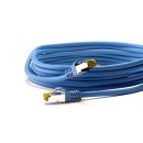 RJ45 Patchkabel CAT 6A S/FTP (PiMF), 500 MHz mit CAT 7 Rohkabel, blau