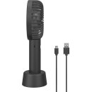 USB-Handventilator mit Standfunktion, Schwarz