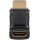 HDMI™-Winkeladapter 90° vertikal, 4K @ 60 Hz, vergoldet