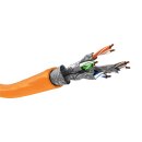 Doppelt geschirmtes CAT 7A Netzwerkkabel / Lankabel - 100m orange