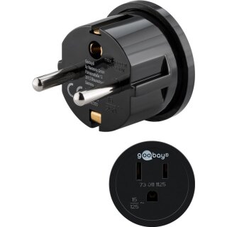 Netzadapter US/Japan, Schwarz