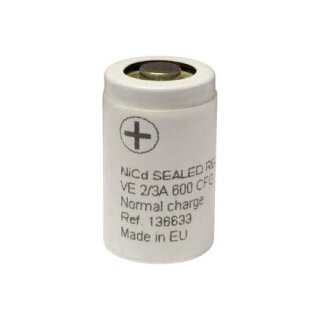 Saft - VE 2/3 A 600 CFG - 1,2 Volt 600mAh Ni-CD