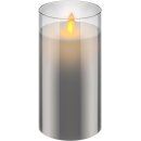 3er-Set LED-Echtwachs-Kerzen im Glas