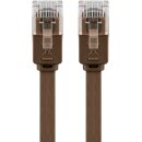 CAT 6 Flach-Patchkabel, U/UTP, dunkelbraun