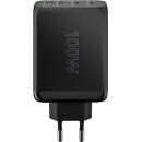 USB-C™ PD GaN Multiport-Schnellladegerät (100 W) schwarz