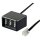 TAE Telefon-Adapter-Stecker - 3x TAE N/F/N- Buchse > RJ11/RJ14-Stecker (6P4C)