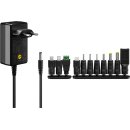 Universal-Netzteil (3 V - 12 V, max. 18 W / 1,5 A) inkl. 11 Adapter: 7 DC-Adapter plus USB-C™, USB-A, USB Mini-B, Micro-USB und Schraubklemmenanschluss