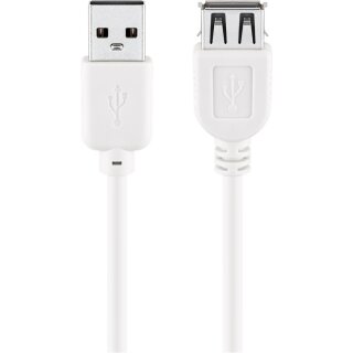 USB 2.0 Hi-Speed-Verlängerungskabel, weiß