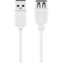 USB 2.0 Hi-Speed-Verlängerungskabel, weiß