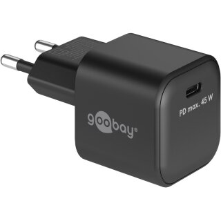 USB-C™ PD GaN Schnellladegerät Nano (45 W) schwarz