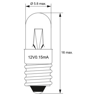 Röhrenlampe, 1,8 W