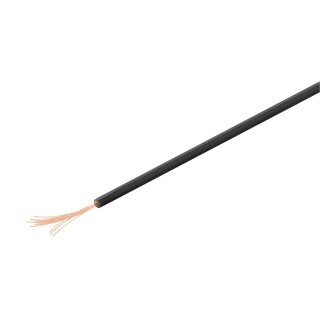 Kupferlitze isoliert, 10 m, schwarz