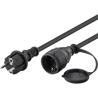 Netzkabel Outdoor, 10 m, Schwarz