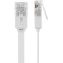 CAT 5e Flach-Patchkabel, U/UTP, weiß