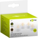 4er-Set LED-Teelichter mit Timer - Wunderschöne und sichere Lichtlösung für viele Bereiche wie Haus und Loggia, Büros oder Schulen