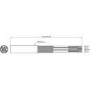 CAT 6A Outdoor Netzwerkkabel, S/FTP (PiMF), schwarz, 100m