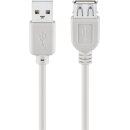USB 2.0 Hi-Speed-Verlängerungskabel, grau
