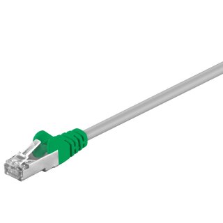CAT 5e, F/UTP Cross-Patchkabel, grau, grün