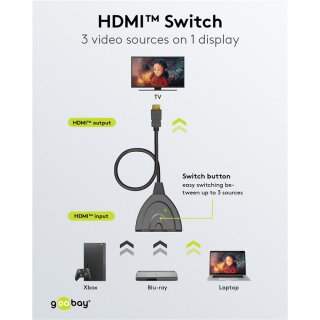 HDMI™-Umschaltbox 3 auf 1 (4K @ 30 Hz)